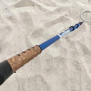 Sand Dipper Full Size Beach Scoop Shovel & Sifter Tool for Beachcombing – Adjustable Sea Glass, Shell, Shark Tooth Sifter for the Beach – Can Be Used as a Walking or Hiking Stick Too – 6”Basket (blue)