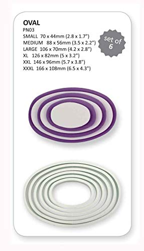 PME Oval Cutters, for Cake Decorating, Set of 6