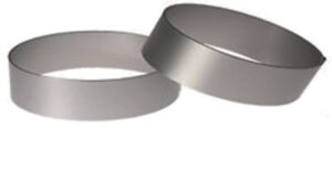 heavy gauge stainless steel round ring mold 4"d x 0.75"h (pack of 2)