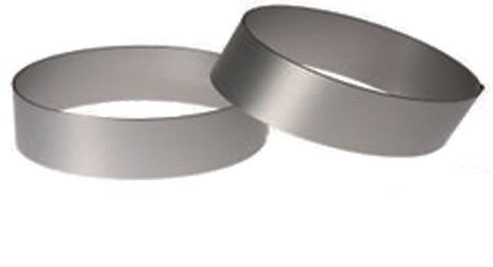 Heavy Gauge Stainless Steel Round Ring Mold 4"D x 0.75"H (Pack of 2)