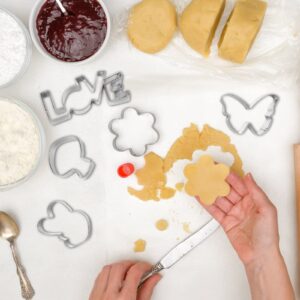 Two Groovy Cookie Cutters Set Stainless Steel Cookie Molds Bus Butterfly Heart Flower Cookie Cutters Kitchen Baking Biscuit Cutter Metal Cookie Cutters for Hippie Groovy Party (Groovy Cookie, 12 Pcs)