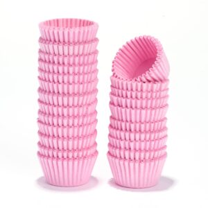 nuomi 1 inch super mini cupcake papers liners baking cups 1000 pack muffin lining wrappers, pink