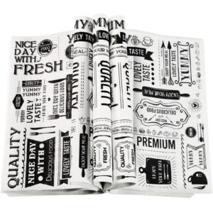 wax paper sheets deli newsprint food basket liners sandwich wrapping paper grease resistant waterproof wrapping tissue hamburger picnic paper for baking kitchen 8.3 x 9.8 inch(150 pcs)