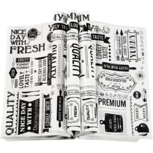 Wax Paper Sheets Deli Newsprint Food Basket Liners Sandwich Wrapping Paper Grease Resistant Waterproof Wrapping Tissue Hamburger Picnic Paper for Baking Kitchen 8.3 x 9.8 Inch(150 Pcs)