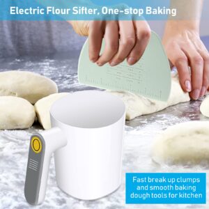 Electric Flour Sifter, Battery Operated Flour Sieve for Baking, Handheld Cooking Baking Tool for Cooking, Pastry Baking Kitchen Utensil DIY