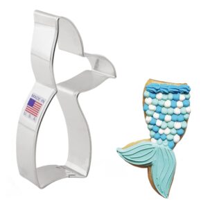 ann clark cookie cutters mermaid and whale tail cookie cutter, 4.25"