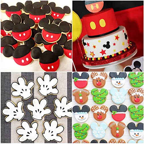 Sursurprise 8 Pack Cookie Cutters Themed of Cartoon Mouse, Stainless Steel Sandwich Cake Cutter Set Baking Molds