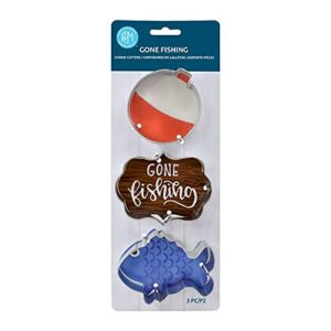 r & m international gone fishing cookie cutter, one size, silver