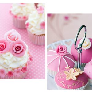 Rose Cutter Set Penta Angel 7Pcs Stainless Steel Flower Petal Fondant Teardrop Shaped Cake Cookie Pastry Baking Mold for Cupcake Topper Decoration (7)