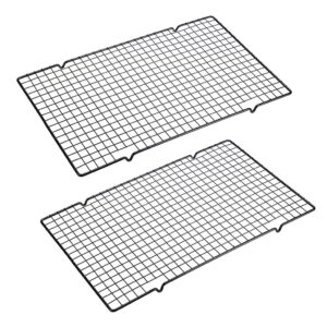 ownmy set of 2 baking cooling rack, 10” x 16” non-stick heavy duty wire oven safe cooling rack for roasting and baking