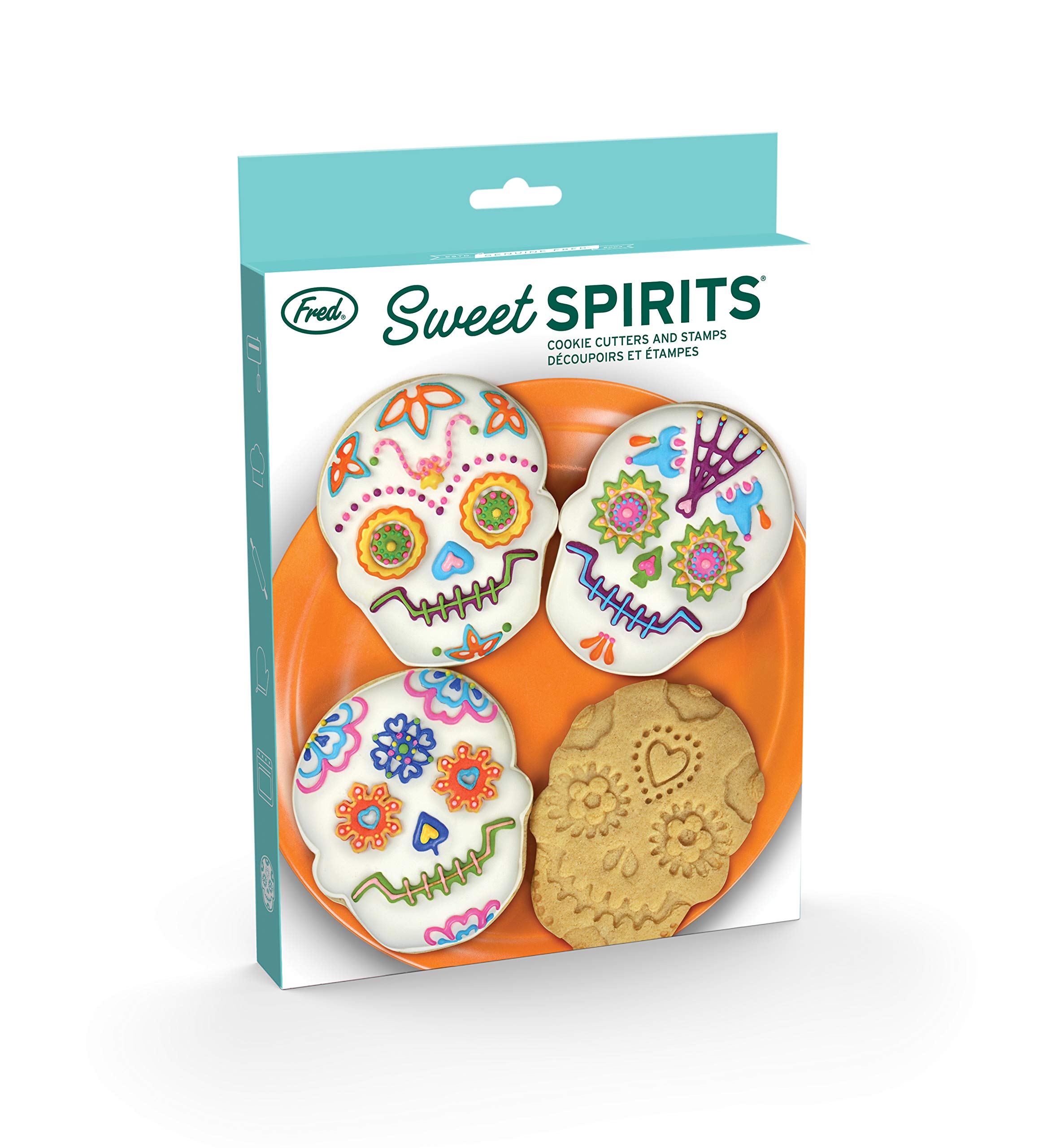 Genuine Fred SWEET SPIRITS Day of the Dead Cookie Cutter/Stampers, Set of 4