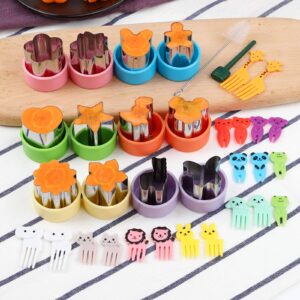 FIRETREESILVERFLOWER 1.5in Vegetable Cutter Shape Set-12PCS Mini Cookie Cutters Fruit Biscuit Pastry Mold Children's Baking and Food Supplement Tool Accessories.(20 Forks)