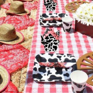 50PCS Cow Tulip Cupcake Liners Cupcake Wrappers Cow Print Baking Cups Muffin Cups Cow Cupcake Cups for Birthday Party Farm Western Party Decorations