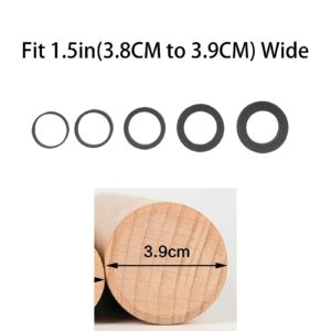 Silicone Guide Rings for Rolling Pin (10 Piece Set) Silicon Thickness Spacer Bands for Baking Dough roller Fit 1.5 inches(3.8CM) Wide Roll Pins,By Folksy Super Kitchen