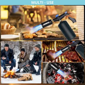SemLos Powerful Cooking Propane Torch - Adjustable Flame - Sous Vide - Flamethrower Gun for BBQ Searing Steak, Creme Brulee, Campfire Charcoal Starter(Propane Tank Not Included)