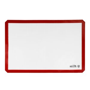 new star foodservice 36596 commercial grade silicone baking mat non-stick pan liner, 17 x 25 inch (full size)