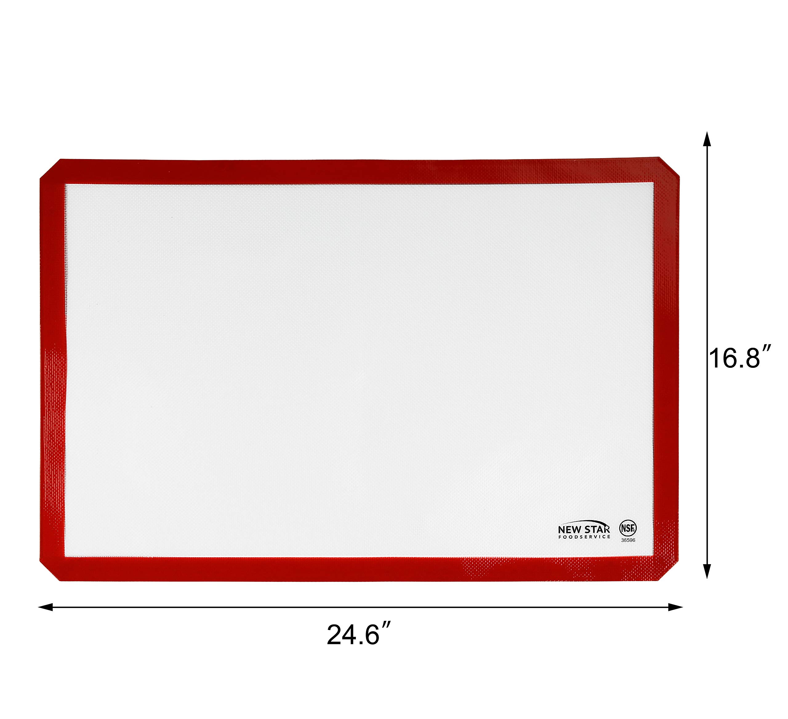 New Star Foodservice 36596 Commercial Grade Silicone Baking Mat Non-Stick Pan Liner, 17 x 25 inch (Full Size)