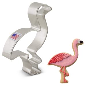 flamingo cookie cutter 4.5" made in usa by ann clark