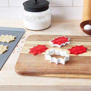 Tovolo Burst Reversible Templates Set of 6 Stamps, Comic Book Cookie Cutter, Dishwasher-Safe, Red