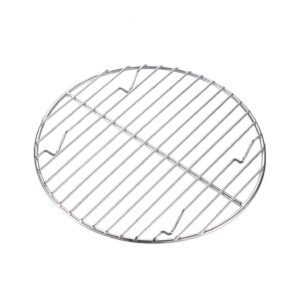 CAMPINGMOON φ8.27inch/φ21cm Round Stainless Steel Roasting Baking Steaming Cooling Rack Cooking Grid Grill Fits for 10-inch Dutch Oven W21