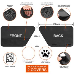 Car Door Protector -Back Seat Doors, car Door Protector from Dog Scratching Shield Pet Side Panel Cover for Sedan Truck SUV 2 Pack