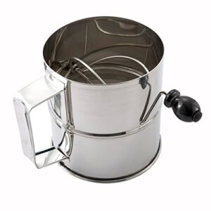 winco winware 8 cup stainless steel rotary sifter