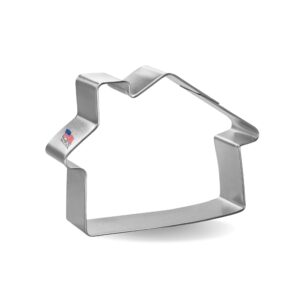 foose cabin house cookie cutter 4 inch –tin plated steel cookie cutters – cabin house cookie mold