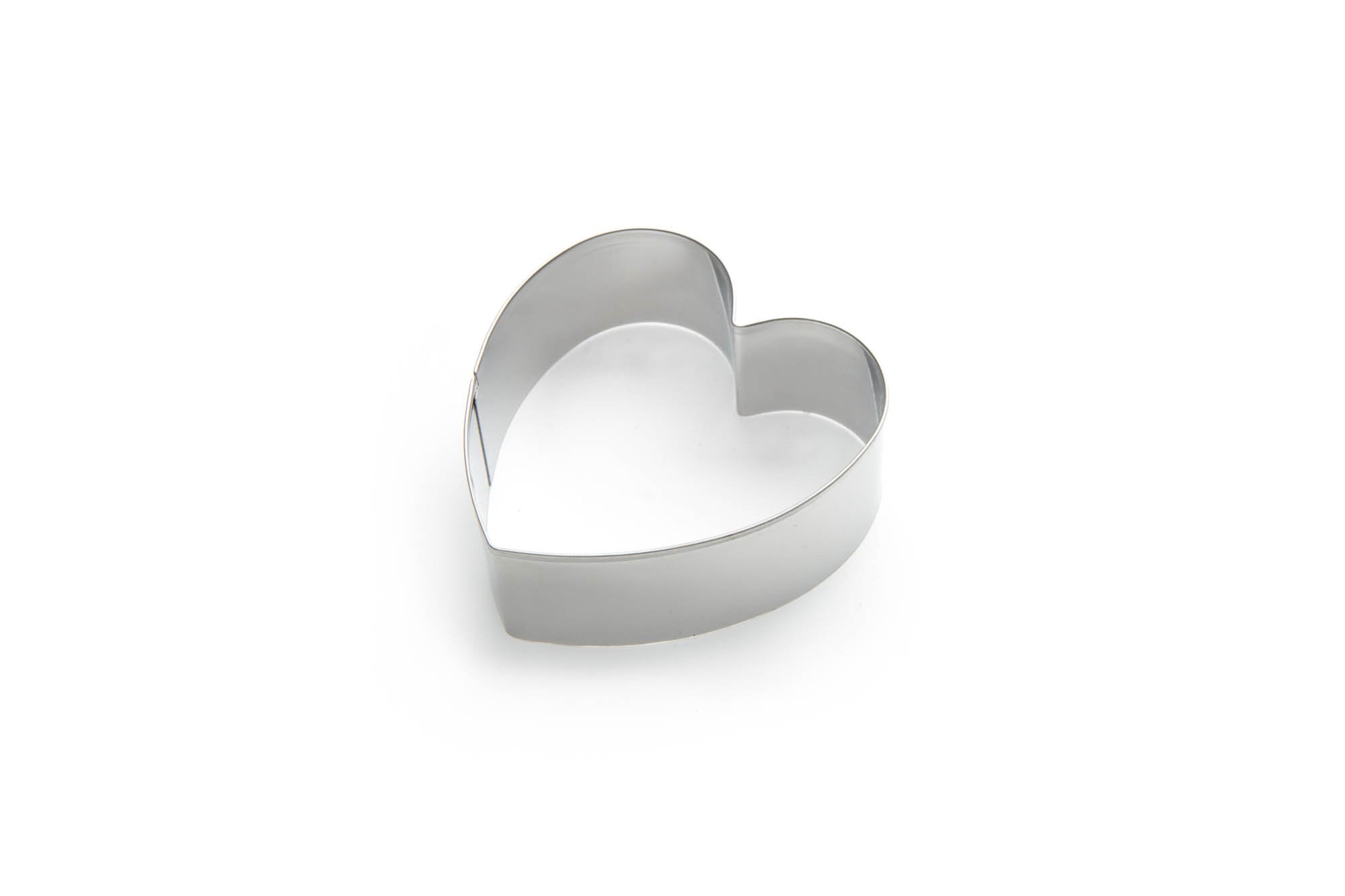 Fox Run, Tinplated Steel 2.5-inch Heart Cookie Cutter, WHITE