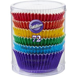 wilton 72 count rainbow cupcake liners