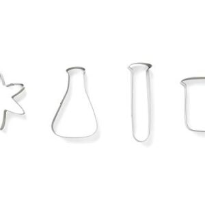 Fox Run Science Cookie Cutter Set, Chemistry Lab Cookie Cutters, Set of 4