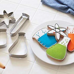 Fox Run Science Cookie Cutter Set, Chemistry Lab Cookie Cutters, Set of 4