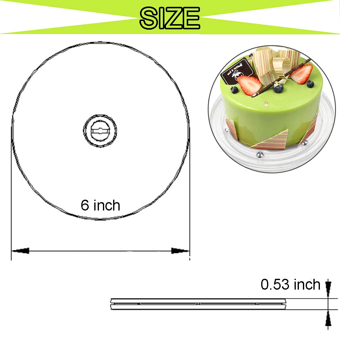 ALLRI Cookie Decorating Kit Cookie Decorating Supplies with 1 Acrylic Cookie Turntable, 6 Cookie Fondant Brushes 6 Cookie Scribe Needle Royal Icing Tools Cookie Turntable Decorating