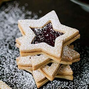 Antallcky Star Cookie Cutter Set-5 pcs Stainless Steel Five-pointed Star Biscuit Molds Fondant Cake Cookie Cutter Set Pastry Mold-for 3d Christmas Tree/Linzer Cookies