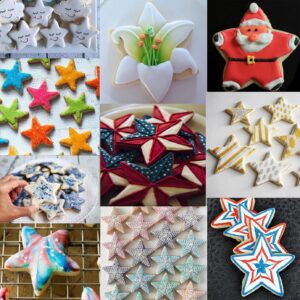 Antallcky Star Cookie Cutter Set-5 pcs Stainless Steel Five-pointed Star Biscuit Molds Fondant Cake Cookie Cutter Set Pastry Mold-for 3d Christmas Tree/Linzer Cookies