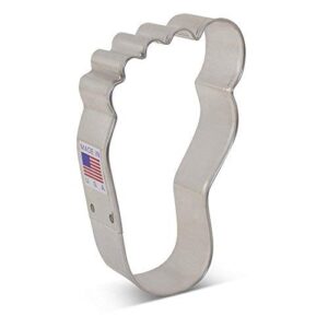 Foot/Footprint Cookie Cutter, 3.75" Made in USA by Ann Clark