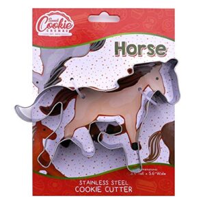 horse farm animal cookie cutter, premium food-grade stainless steel, dishwasher safe