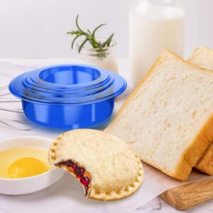 Uncrustables Sandwich Maker, Sandwich Cutter for Kids, Sandwich Cutter and Sealer Have a Lovely Lunch Lunchable Box and Bento Box of Childrens Boys Girls, Blue (Uncrustables Sandwich Maker-Blue)