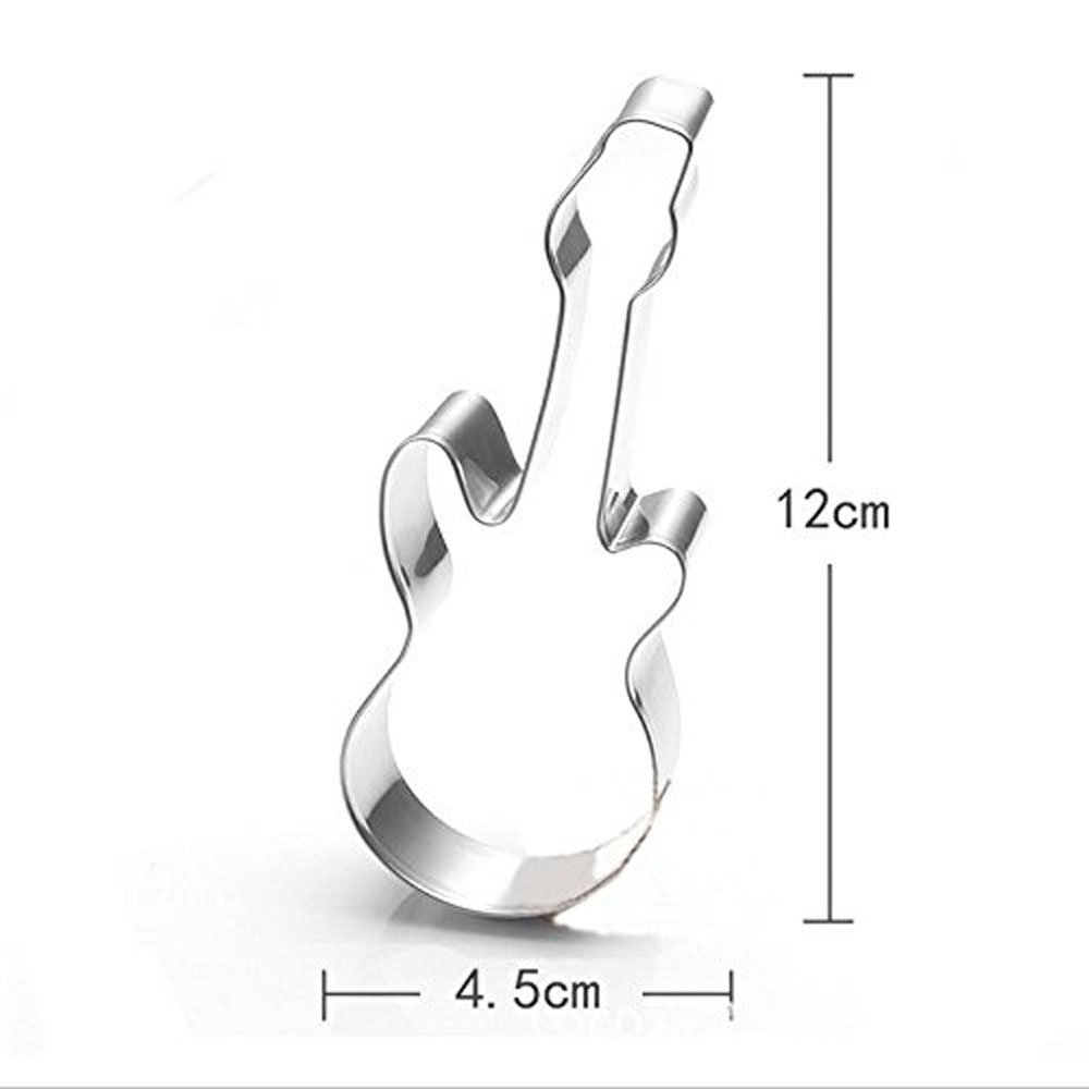 wotoy 4.7-inch Guitar Bistuit Cookie Cutter - Stainless Steel