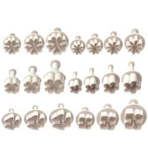 cookie cutters plunger cutter cake decorating supplies fondant molds white daisy hydrangea five-petaled flowers lucky grass four-petaled flowers love five-petaled