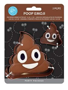 r & m international poop emoji cookie cutter, one size, brown