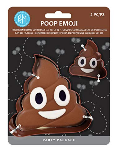 R & M International Poop Emoji Cookie Cutter, One Size, Brown