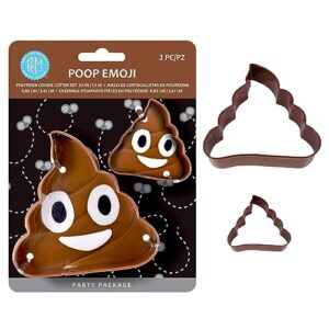 R & M International Poop Emoji Cookie Cutter, One Size, Brown