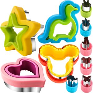 sandwich cutter and sealer for kids large bread sandwich decruster pancake maker 10pcs fruits cookies vegetables shaped cutters for kids lunch bento box dinosuar mickey heart star flower