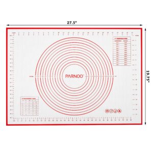 Silicone Baking Mat with Measurements 17 x 25 Inch, Food-Grade Non-Stick Pastry Rolling Sheet