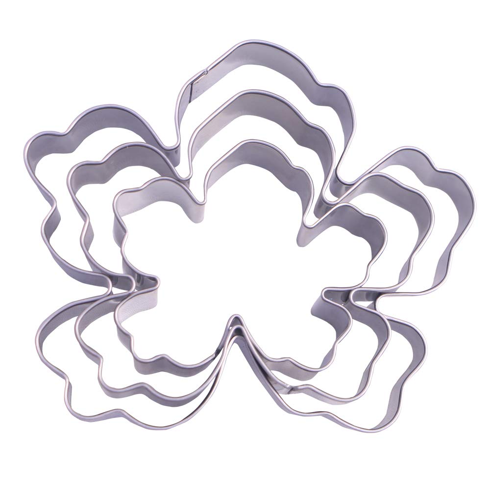 Tropical Flower Cookie Cutter Set - 3 Piece - Stainless Steel