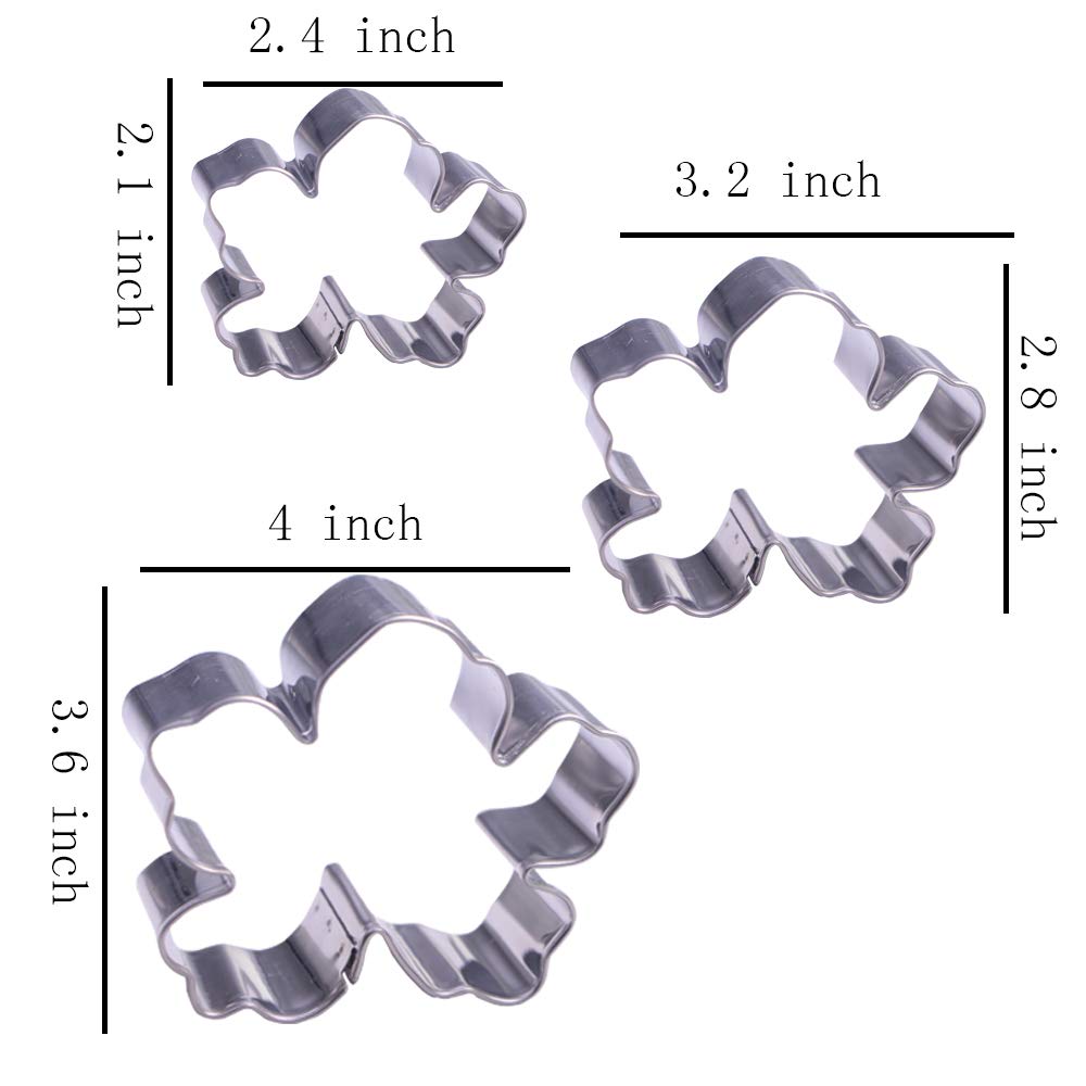 Tropical Flower Cookie Cutter Set - 3 Piece - Stainless Steel