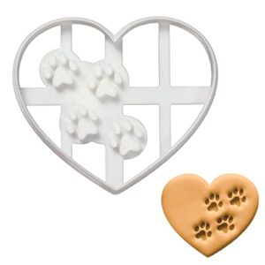 Heart Paw Prints cookie cutter, 1 piece - Bakerlogy