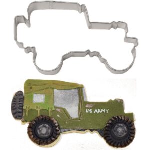 foose brand store military truck cookie cutter 4.25 inch - stainless steel – durable and dishwasher safe