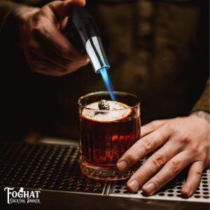 Foghat Cocktail Smoker Torch for Smoked Cocktails and Cooking - Handheld Refillable Culinary Butane Kitchen Blow Torch Lighter Gun, Creme Brulee Torch