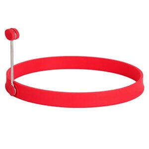 trudeau red silicone 6 inch pancake ring, set of 2